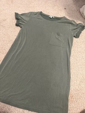 American Eagle Outfitters Olive Green T-shirt Dress